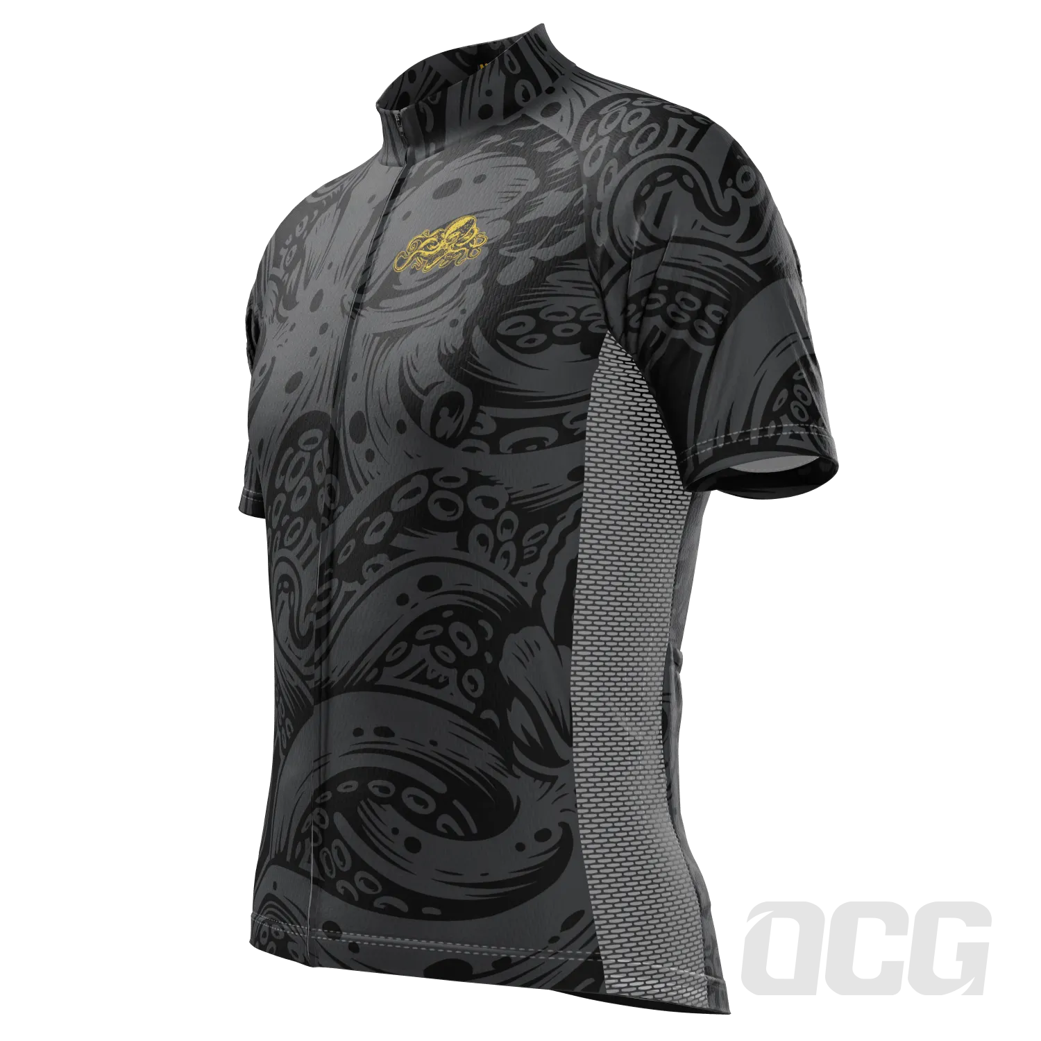 Men's The Black Octopus Short Sleeve Cycling Jersey
