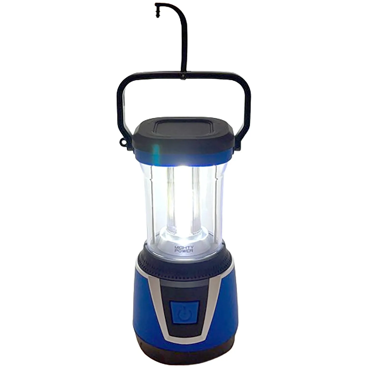 Mighty Power 3D LED Camping Lantern With Rubber Base, Blue-Black, 750 Lumens