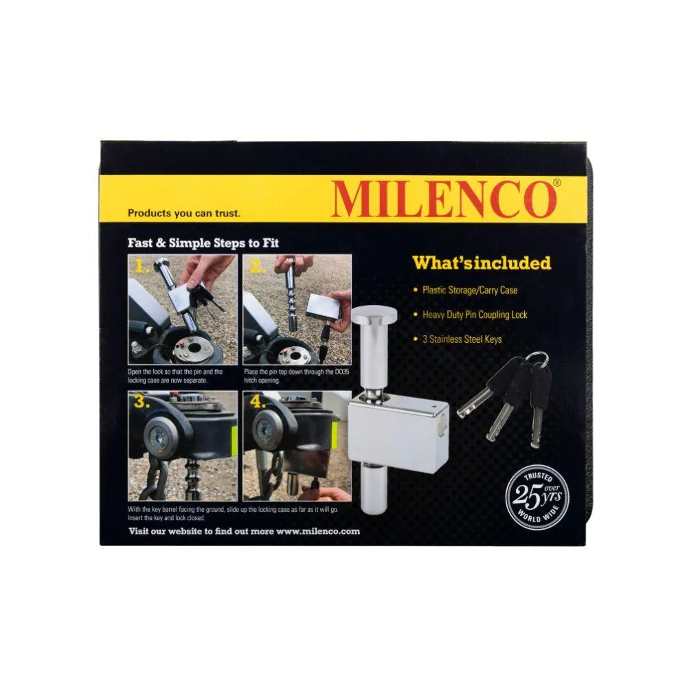 Milenco - DO35 Pin Coupling Lock - MIL3889