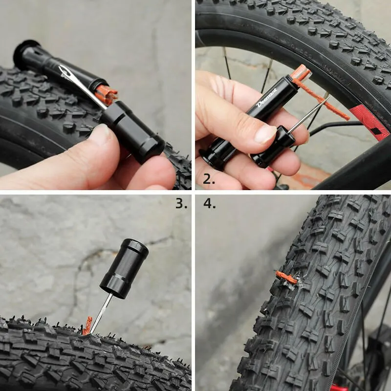 Mini Bicycle Tubeless Tire Repair Tool MTB Tyre Drill Puncture Urgent Glue Repair Sealant Rubber Stripe Road Bike Maintenance