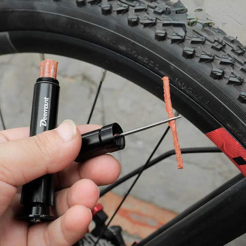 Mini Bicycle Tubeless Tire Repair Tool MTB Tyre Drill Puncture Urgent Glue Repair Sealant Rubber Stripe Road Bike Maintenance