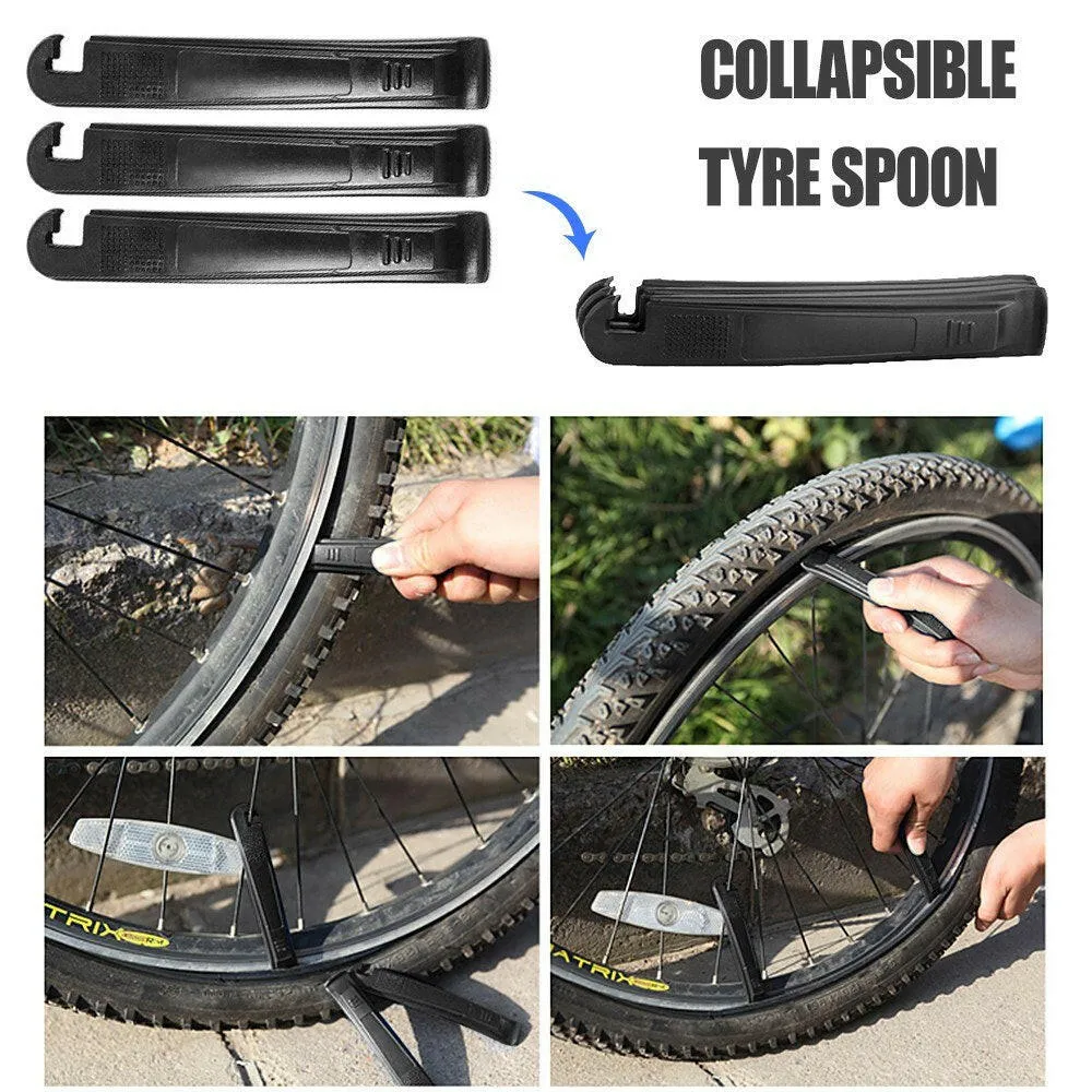 Mini Bike Pump with Tire Repair Kit Portable Mountain Bike Repair Tools Kit Bicycle Repair for Multipurpose Emergency Tire Repair Set Bike Maintenance Tool High Air Pressure Tool
