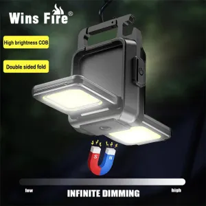 Mini LED Flashlight Keychain Light Double COB Lights USB Rechargeable Work Lights Fishing Lanterna with Magnet Built-in Battery Mini LED Flashlight Keychain Light Double COB Lights USB Rechargeable Work Lights Fishing Lanterna with Magnet Built-in Battery