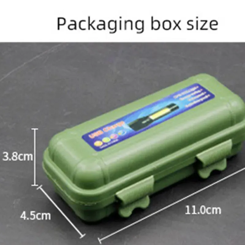 Mini XPE COB Lamp Bead LED Flashlight Use Rechargeable Double Light Source Emergency Flashlight for Hiking Camping Fishing