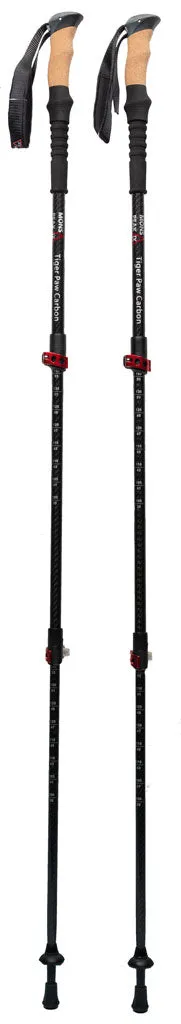 Mons Peak IX Tiger Paw Carbon Trekking Poles | ERGOHeal®
