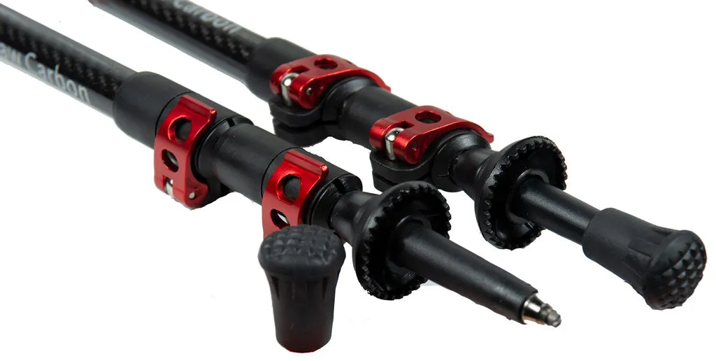 Mons Peak IX Tiger Paw Carbon Trekking Poles | ERGOHeal®