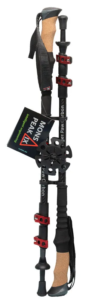 Mons Peak IX Tiger Paw Carbon Trekking Poles | ERGOHeal®