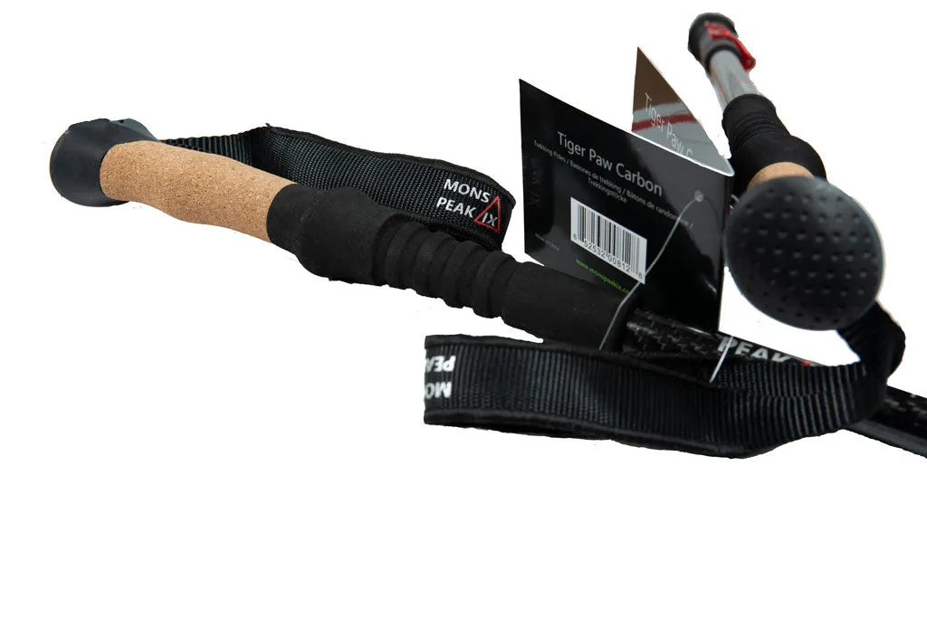 Mons Peak IX Tiger Paw Carbon Trekking Poles | ERGOHeal®