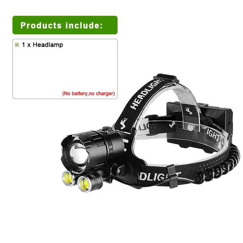 Most Powerful XHP360 Led Headlamp Headlight 18650 USB Rechargeable Head Flashlight 2COB Light Outdoor Camping Fishing Head Lamps