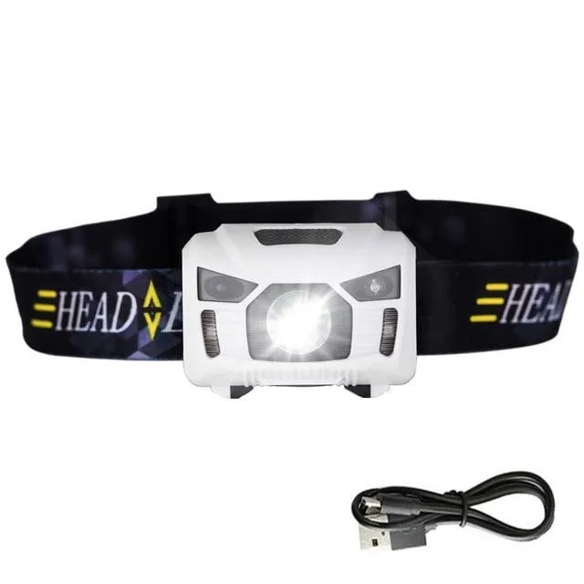 Motion Sensor Headlamp 5W Light Multi-Angle Light Adjustable Strap