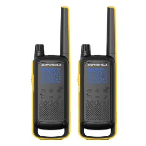 Motorola Solutions T470 Two-Way Radio Black W/Yellow Rechargeable Two Pack