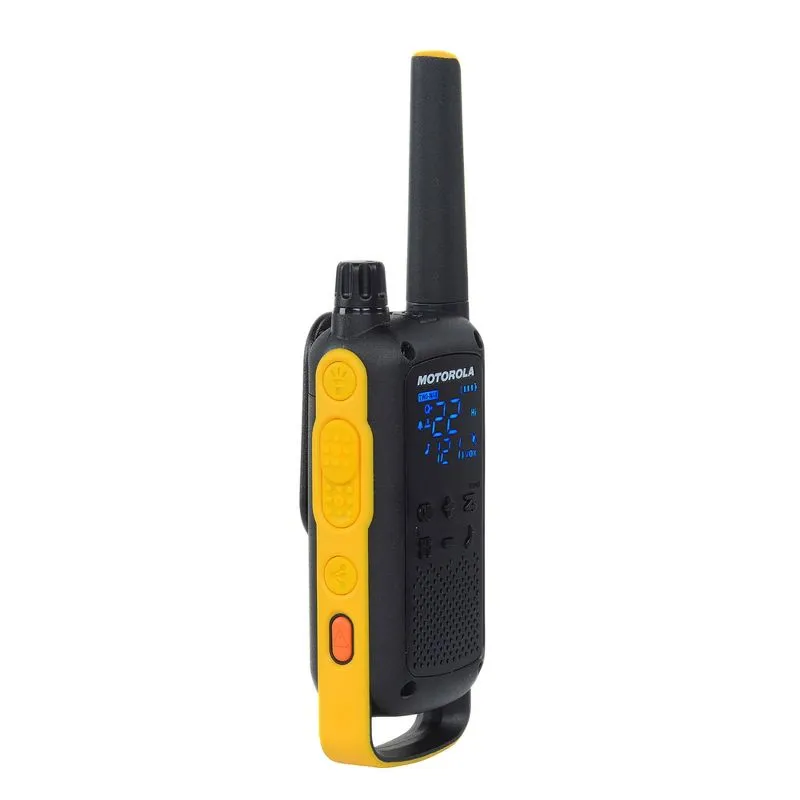Motorola Solutions T470 Two-Way Radio Black W/Yellow Rechargeable Two Pack