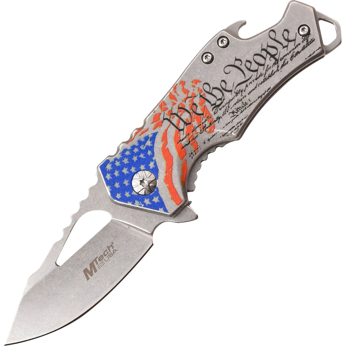 MTech USA Framelock Spring Assisted Folding Knife 2.25" We The People MT-A882SAF