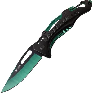 MTech USA Linerlock Spring Assisted Folding Knife, 3.5" Green Blade MT-A705G2-GN