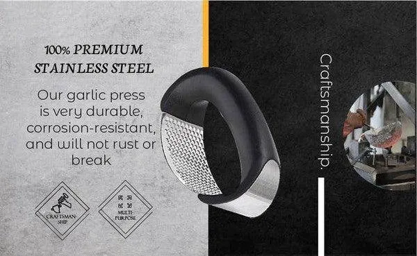 Multi-Functional Stainless Steel Garlic Press