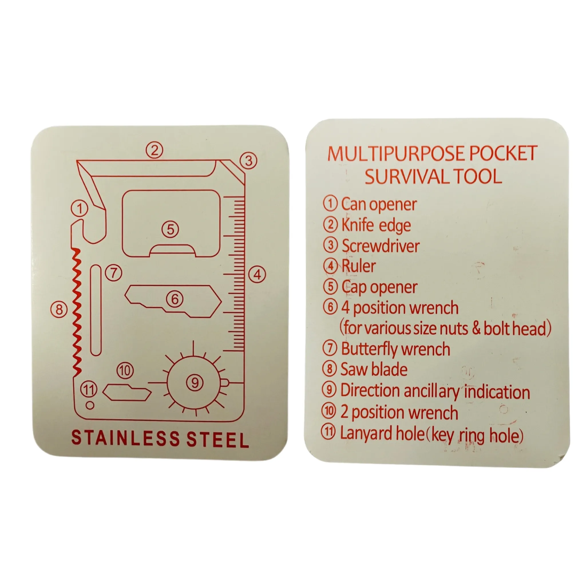 MULTIPURPOSE MINI POCKET SURVIVAL TOOL SOS