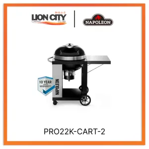 Napoleon PRO22K-CART-2 22″ Pro Cart Charcoal Kettle BBQ Grill