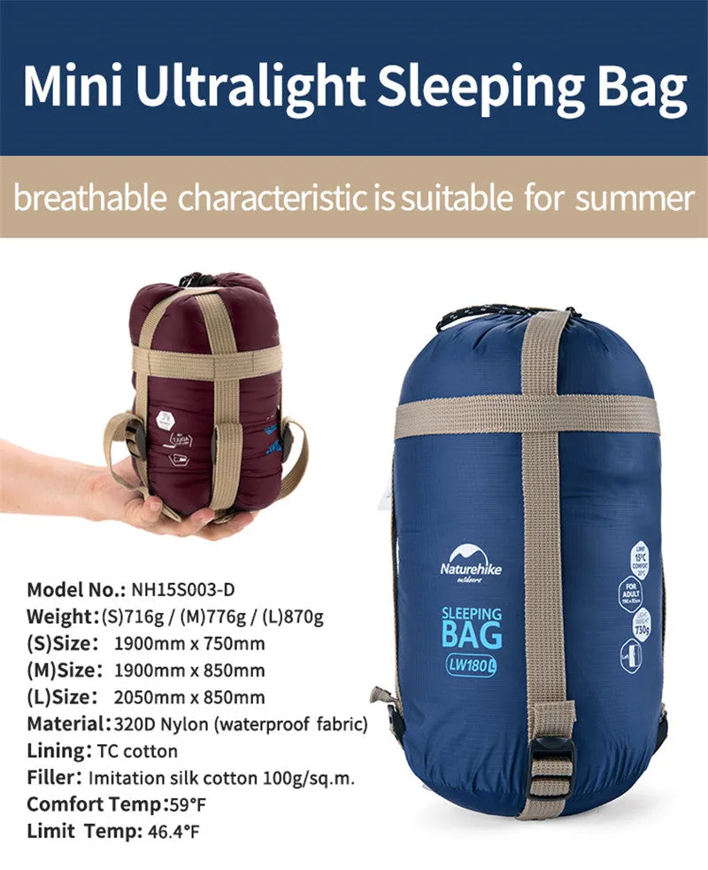NatureHike 190cmx75cm Ultralight Sleeping Bag