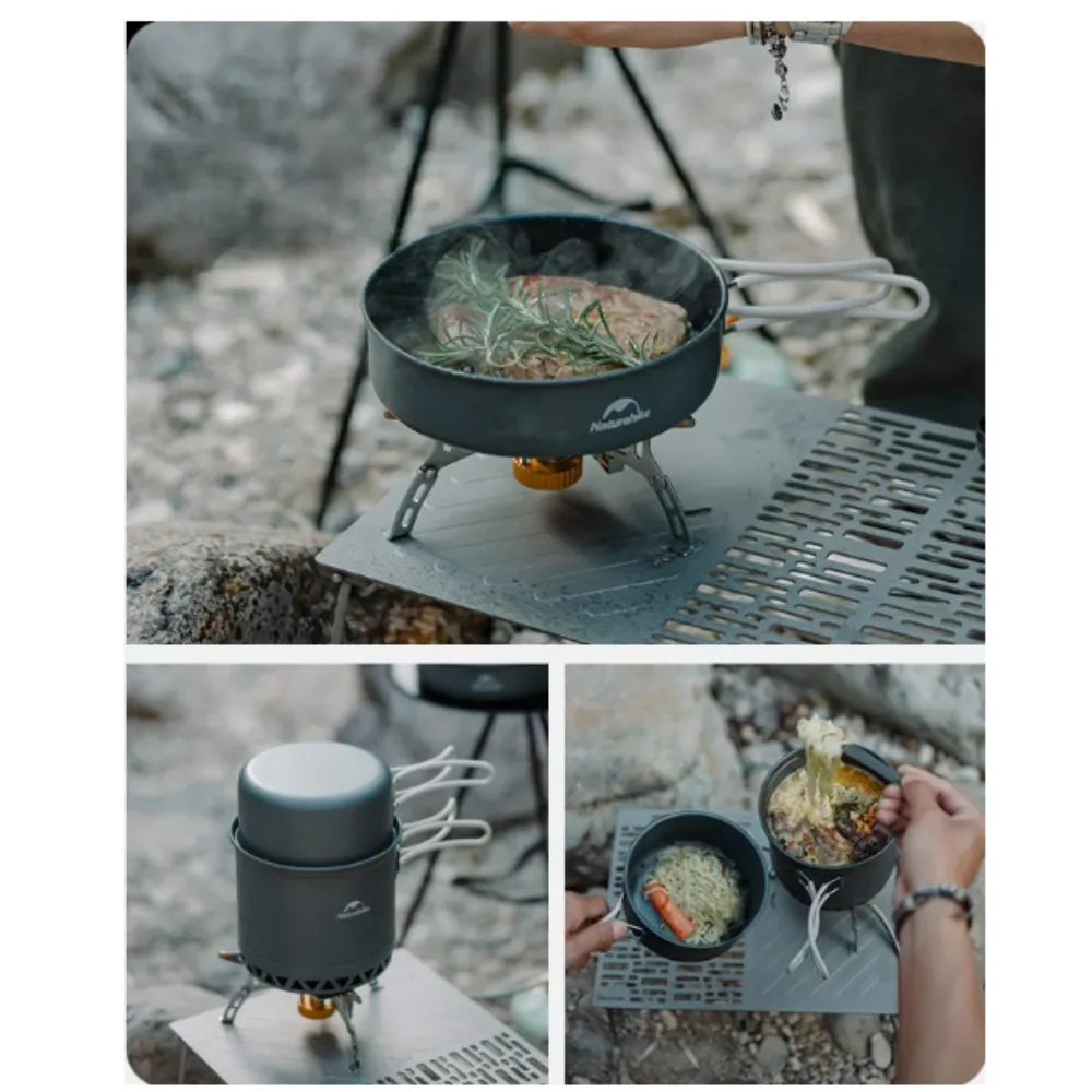 Naturehike Single Camping Pot Set with the radiator (Kettle and Bowl) 1.2 liter