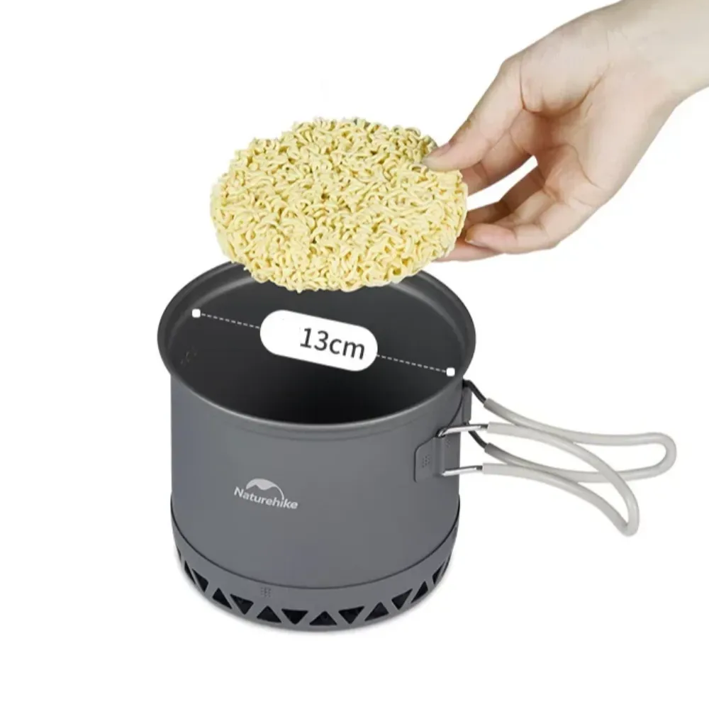 Naturehike Single Camping Pot Set with the radiator (Kettle and Bowl) 1.2 liter