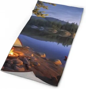 Neck Gaiter Face Mask for Cold Weather Lake Camping Face Cover Scarf for Men Women Elastic Headbands Wind-proof Bandana for Skiing Fishing Hiking Cycling