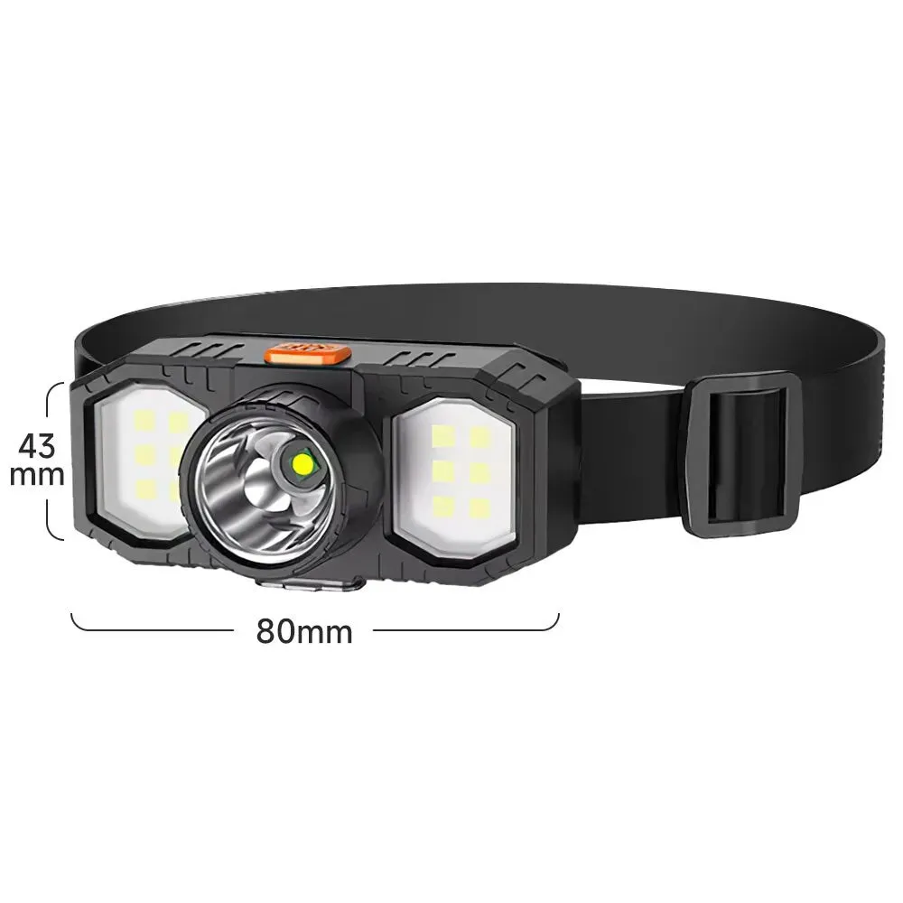 New LED Headlight COB Mini Portable USB Rechargeable Waterproof Fishing Work Light Outdoor Long Shot Head Mounted Torch