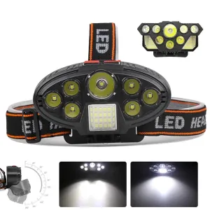 New Portable 4 Modes LED Headlamp 500 Lumen USB Rechargeable Head Lantern Outdoor Waterproof Camping Fishing Emergency Headlight