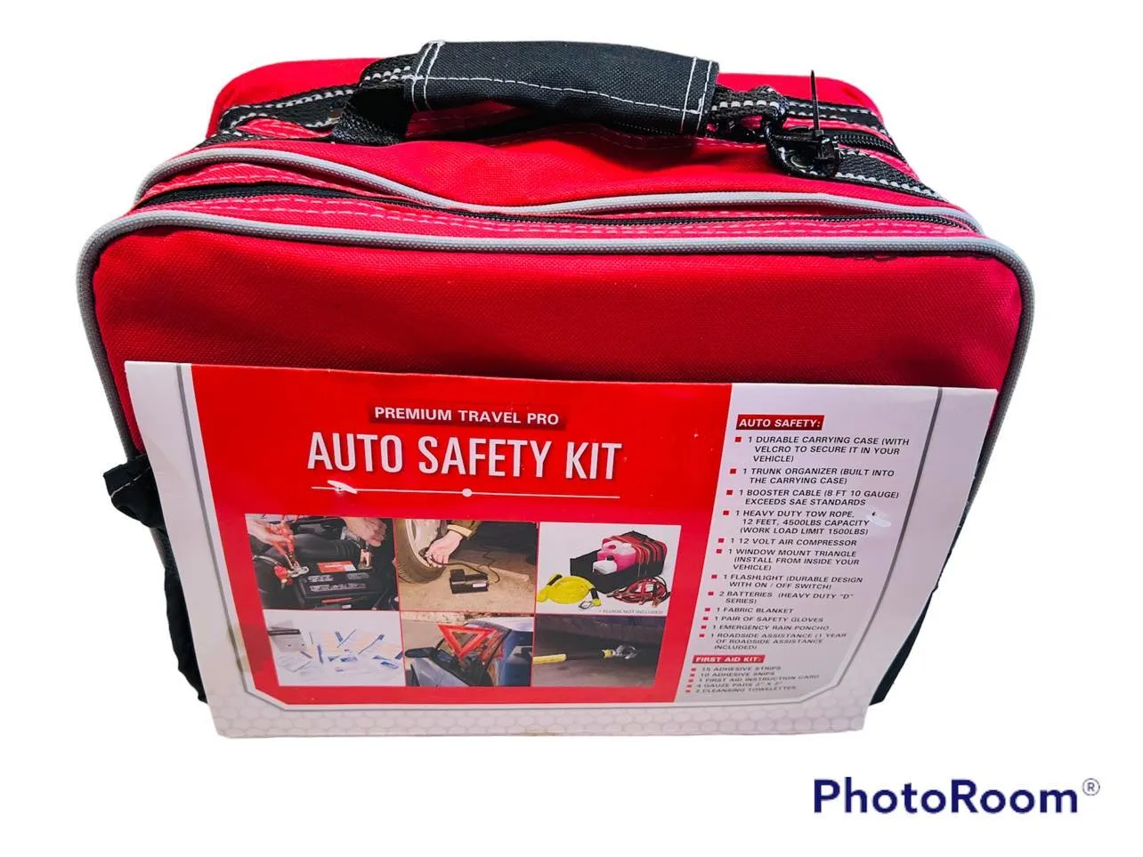 New Premium Travel Pro Auto Safety & First Aid kit! Deluxe kit loaded with all the essentials!!