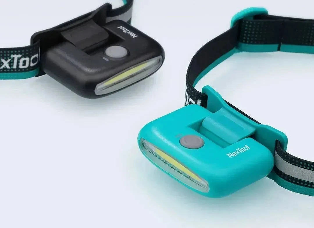 NexTool LED Headlight Rechargeable Head Lamp Zoom Waterproof Headlight Flashlight Three Light Switch Modes USB Charging Camping