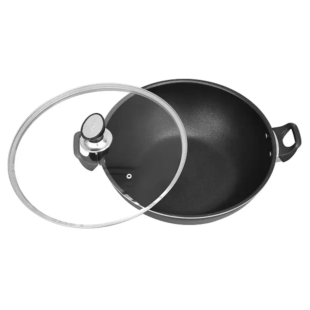 Non-stick Cooking Wok With Glass Lid 36cm