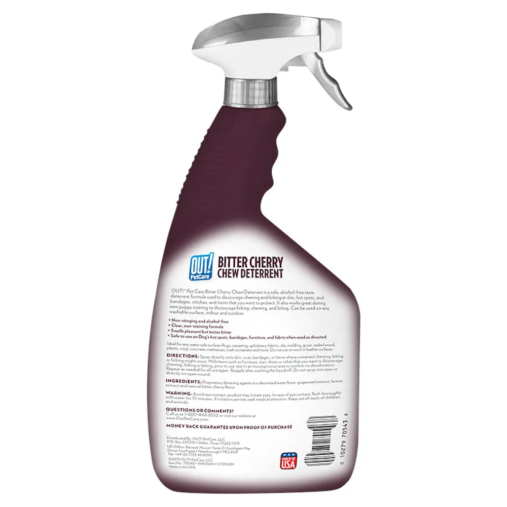 OUT! Bitter Cherry Chew Deterrent Spray For Dogs 945ml
