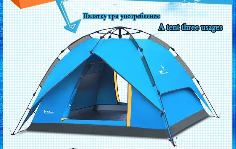 Outdoor Camping Tent Family 4 Person Garden Gazebo Automatic Tent recreation