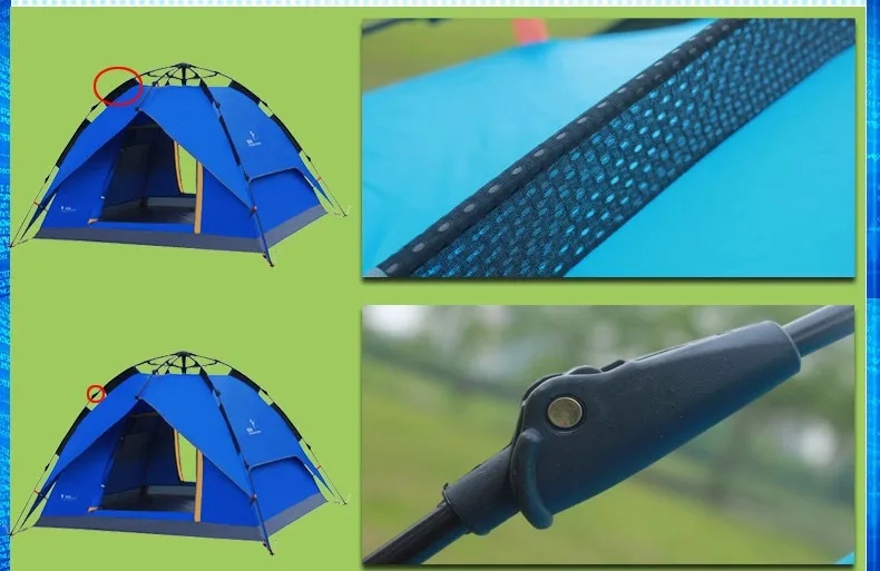 Outdoor Camping Tent Family 4 Person Garden Gazebo Automatic Tent recreation