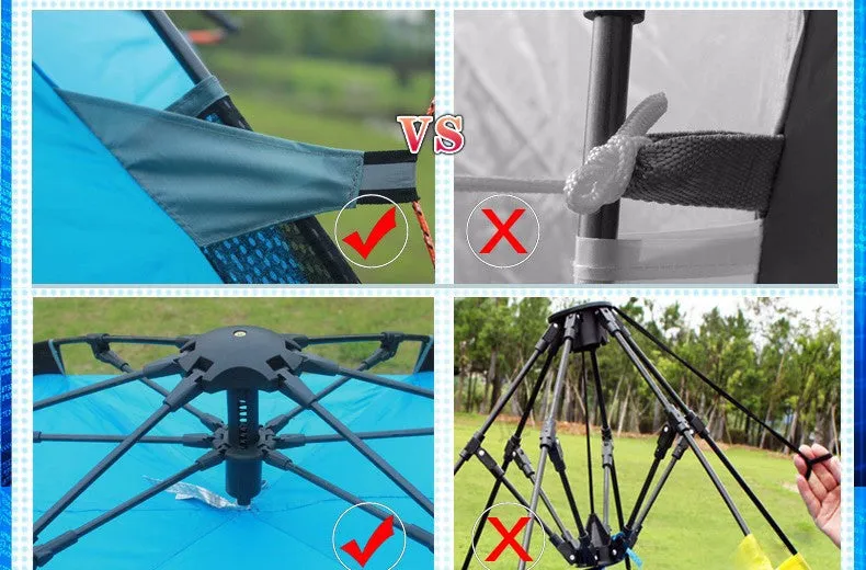 Outdoor Camping Tent Family 4 Person Garden Gazebo Automatic Tent recreation