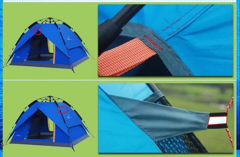Outdoor Camping Tent Family 4 Person Garden Gazebo Automatic Tent recreation