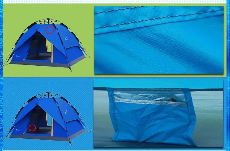 Outdoor Camping Tent Family 4 Person Garden Gazebo Automatic Tent recreation