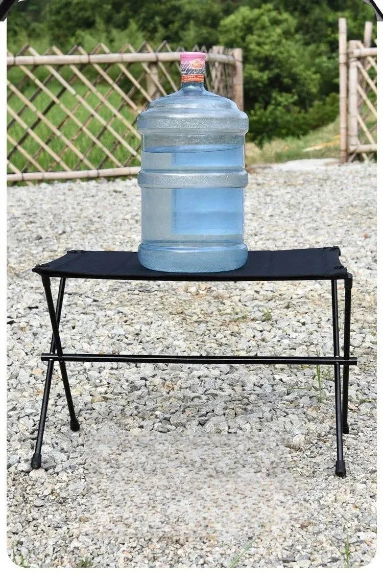 Outdoor Camping Tent Portable Aluminum Alloy Bracket Cloth Folding Table Aluminum Alloy Table Wild Dining Table