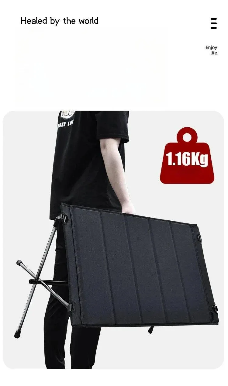Outdoor Camping Tent Portable Aluminum Alloy Bracket Cloth Folding Table Aluminum Alloy Table Wild Dining Table