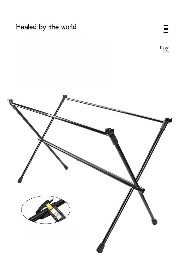 Outdoor Camping Tent Portable Aluminum Alloy Bracket Cloth Folding Table Aluminum Alloy Table Wild Dining Table
