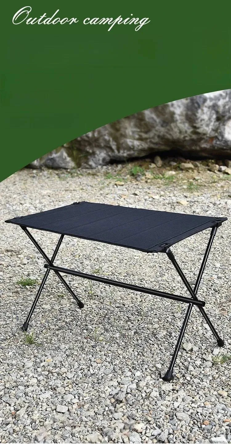 Outdoor Camping Tent Portable Aluminum Alloy Bracket Cloth Folding Table Aluminum Alloy Table Wild Dining Table