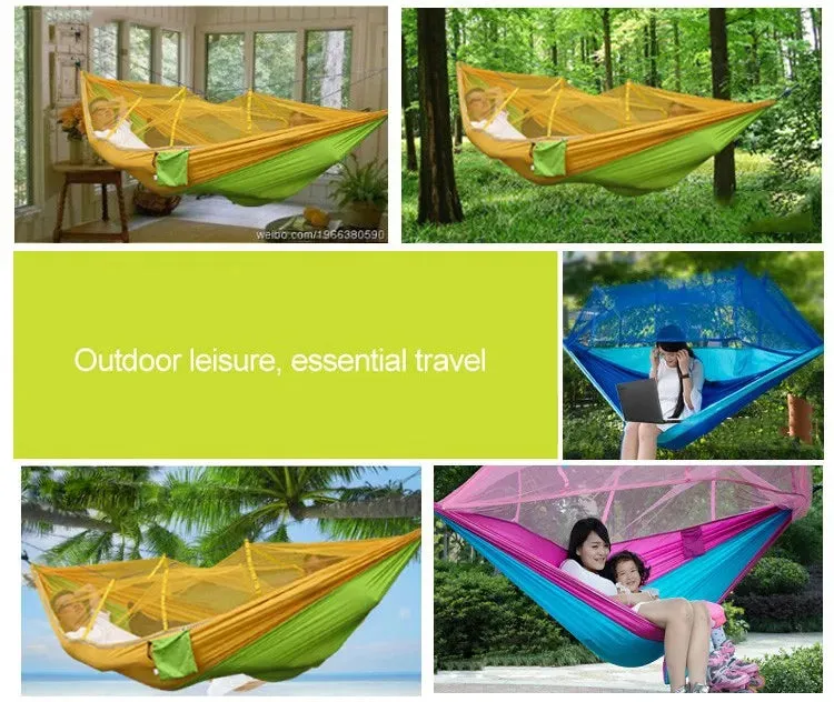 Outdoor Double Hammock with Mosquito Net