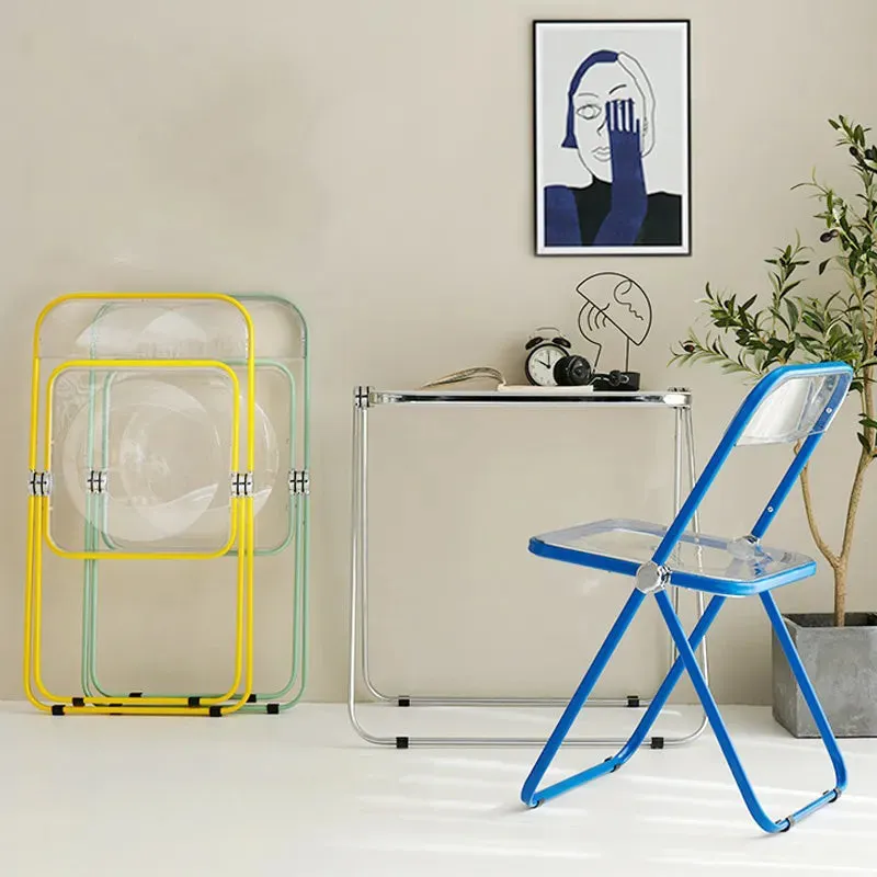 Outdoor Transparent Folding Backrest Chairs