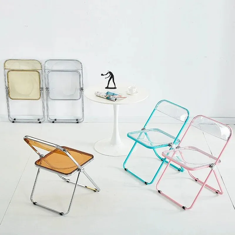 Outdoor Transparent Folding Backrest Chairs