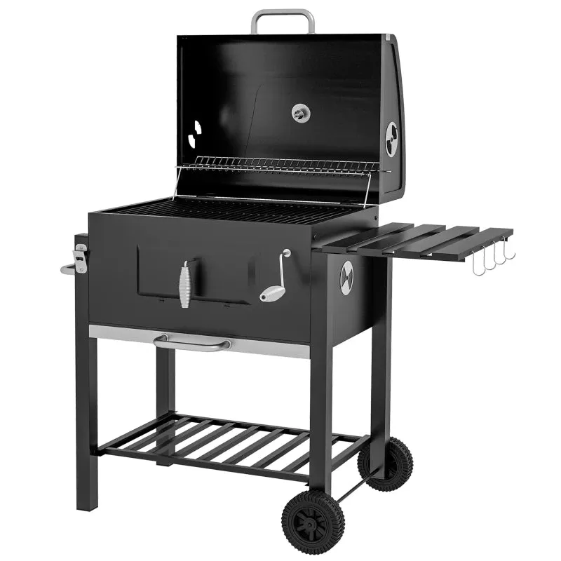 Outsunny Charcoal BBQ Grill and Smoker Combo