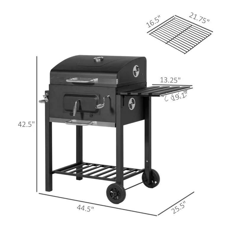 Outsunny Charcoal BBQ Grill and Smoker Combo