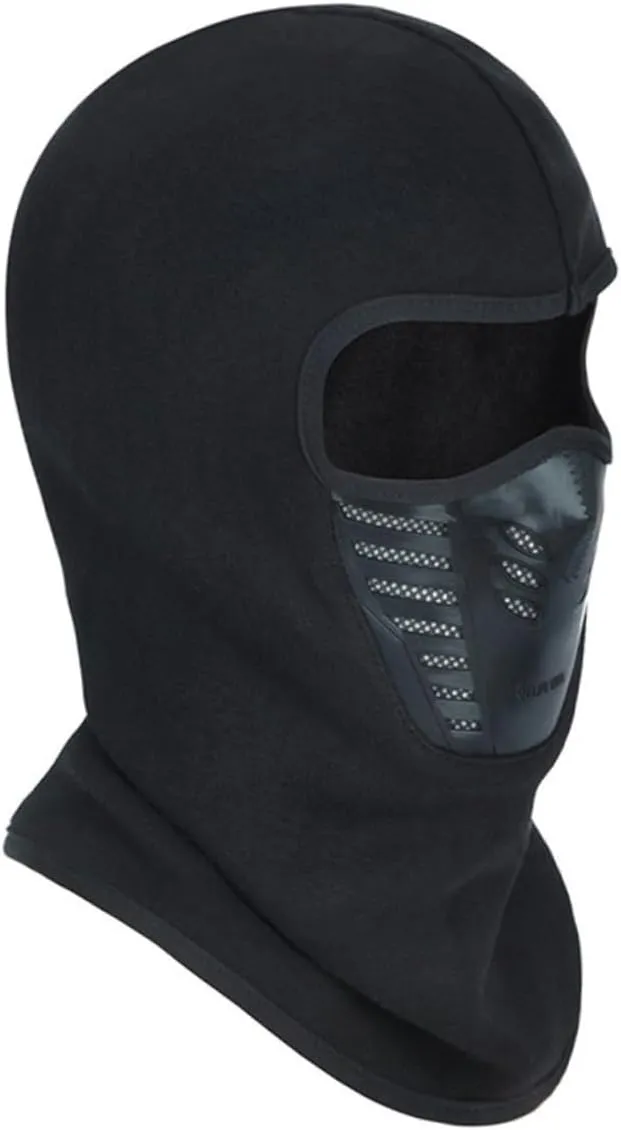 PartyKindom Windproof Mask Hood for Outdoor Sports Warm Balaclava Hat for Cold Weather Neck Warmer for Skiing Cycling Running Hunting Black