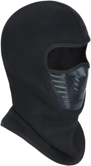 PartyKindom Windproof Mask Hood for Outdoor Sports Warm Balaclava Hat for Cold Weather Neck Warmer for Skiing Cycling Running Hunting Black