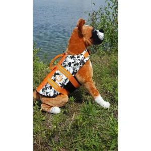 Paws Aboard Camo Black/White Neoprene Pet Life Vest (Fido Pet)