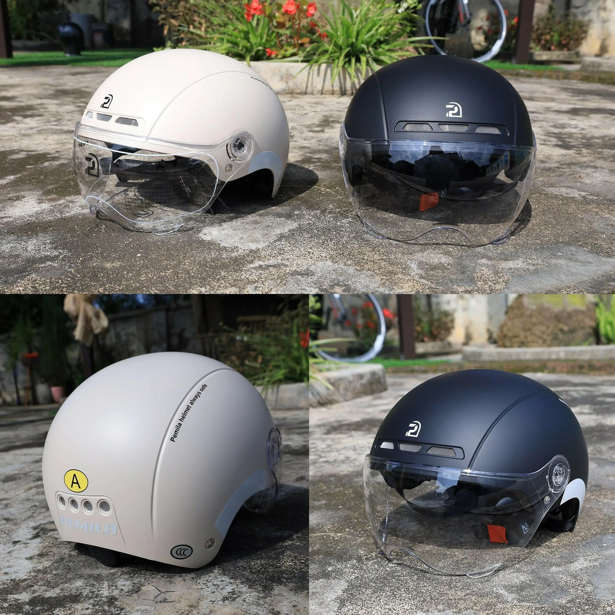 PEMILA Cycling Helmet With Goggles Lens Bicycle Helmet MTB Road Bike Reflective sticker E-Bike Motorcycle Men Women Bike Helmet