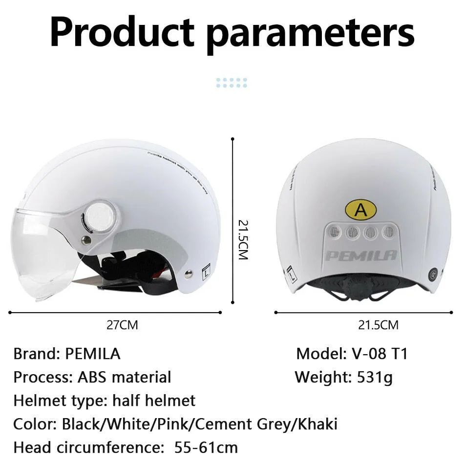 PEMILA Cycling Helmet With Goggles Lens Bicycle Helmet MTB Road Bike Reflective sticker E-Bike Motorcycle Men Women Bike Helmet